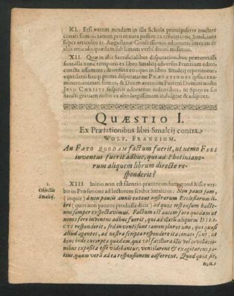 Quaestio I. - Quaestio VII.