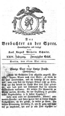 20. Stueck, 16. Mai 1825