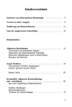 7-10, Inhaltsverzeichnis