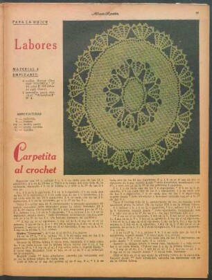 Labores : Carpetita al crochet