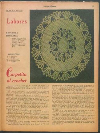 Labores : Carpetita al crochet