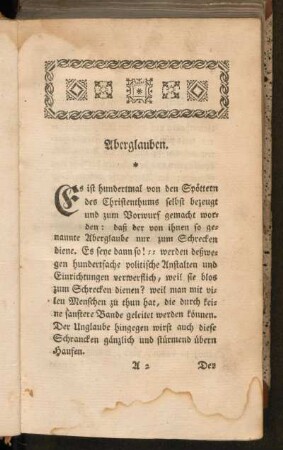 Aberglauben