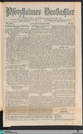 Pforzheimer Beobachter : städtisches Verkündigungsblatt