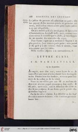 (Lettre CLXXI - CLXXX)