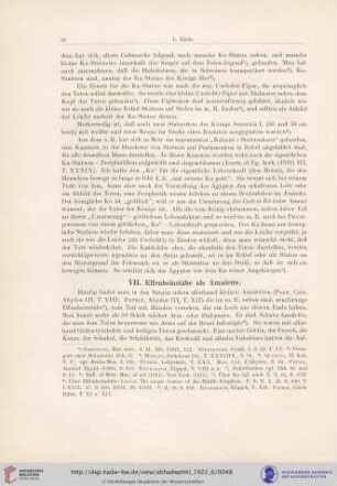 VII. Elfenbeinstäbe als Amulette