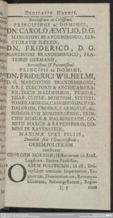 Dedicatio Hornii