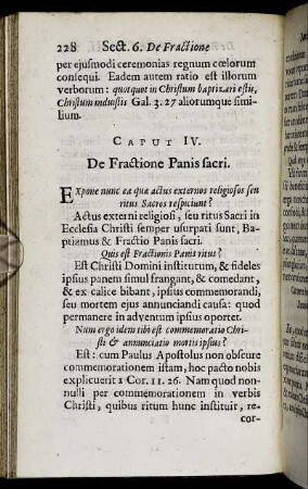 Caput IV. De Fractione Panis sacri.