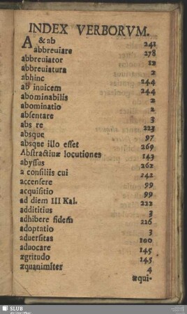 Index Verborum