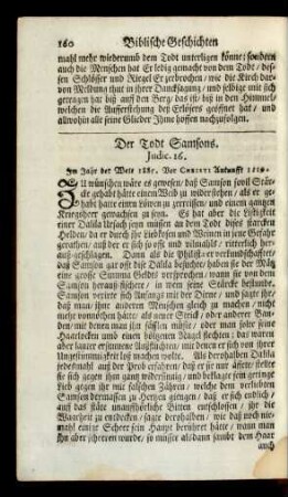 Der Todt Samsons. Judic. 16.
