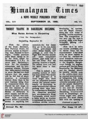 No. VII (25 September 1960)