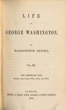 Life of George Washington, 3