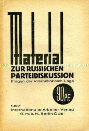 Dokumentesammlung zur Lage in der UdSSR und der Welt