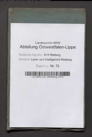 Teilungsrezess Gentschenbruch zu Bornholte