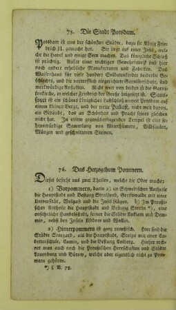 76. Das Herzogthum Pommern