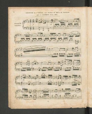 Sonatine de l'Opéra: La Scala di Seta de Rossini par J. Schmitt Oeuv: 263.