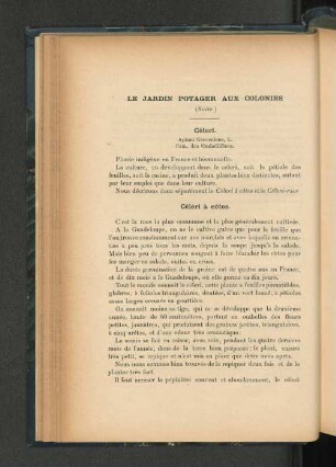 Le jardin potager aux colonies