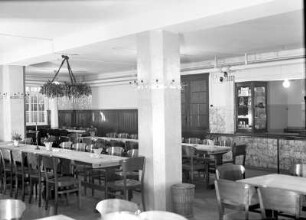 Radebeul-Kötzschenbroda, Fabrikstraße 27. Elektroarmaturenwerk JWH. Kantine. Innenaufnahme (Teilansicht)