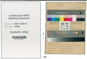 Entnazifizierung Alfred Hackbarth , geb. 19.10.1883 (Betriebsleiter)