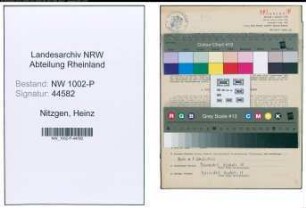 Entnazifizierung Heinz Nitzgen , geb. 13.05.1917 (Polizeianwaerter)