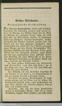 Erster Abschnitt. Geographische Beschreibung