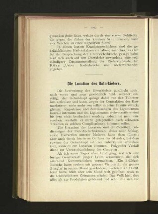 Die Luxation des Unterkiefers.