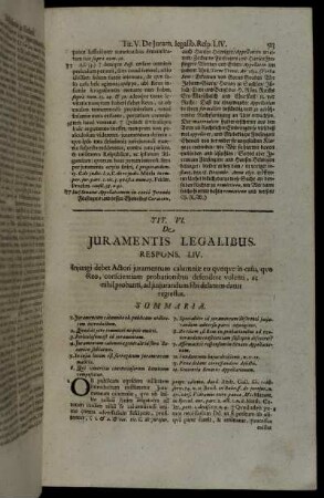 Tit. VI. De Juramentis Legalibus.