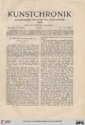 Heft 1 (16. Oktober 1903)