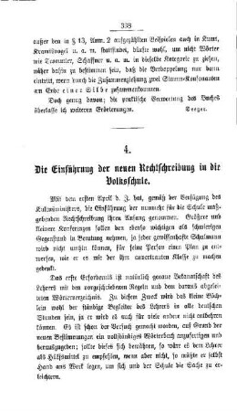 Die Einführung der neuen Rechtschreibung in die Volksschule