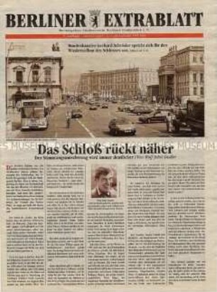 Sonderdruck zur Diskussion um den Wiederaufbau des Berliner Stadtschlosses