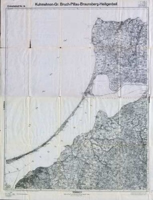 Reichskarte: Einheitsblatt 14 Kuhmehnen-Gr. Bruch-Pillau-Braunsberg-Heiligenbeil
