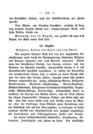 Religion, Cultus und Gebet auf dem Seedampfer