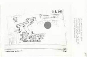 Landtagsgebäude (Diplomarbeit bei Bernhard Hermkes): Grundriss Erdgeschoss 1:200