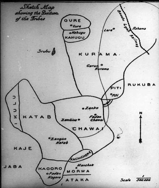 Karte von Katab und Nachbarn