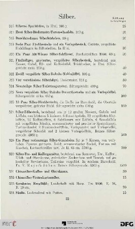 Silber (Nr. 316-334)