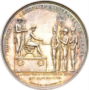 Medaille auf die Ordensverleihung und den Schwur im Lager von Boulogne 1804