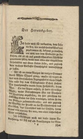 Der Herausgeber