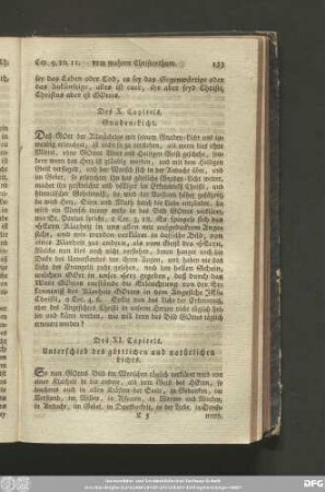 Des XI. Capitels. Unterschied des göttlichen und natürlichen Lichts.