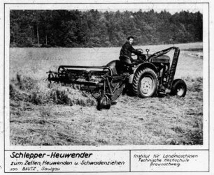 Schlepper-Heuwender zum Zetten, Heuwenden und Schwadenziehen