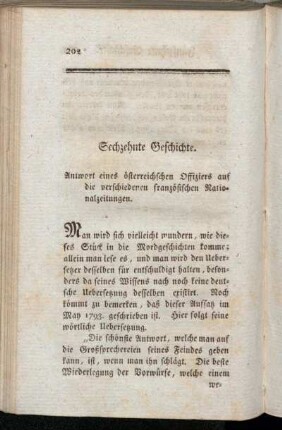 Sechzehnte Geschichte - Siebenzehnte Geschichte