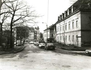 Dresden-Strehlen, Altstrehlen 3/5. Ehem. Bauernhof. 1789, 19. Jh. Ansicht von Nordosten
