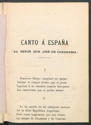 Canto á España : (Al señor don José de Carabassa)