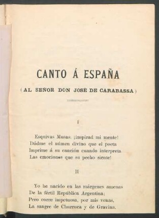 Canto á España : (Al señor don José de Carabassa)