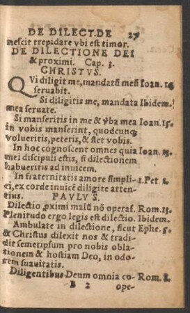De Dilectione Dei & proximi. Cap. 3.