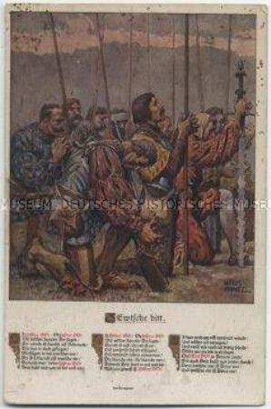 Postkarte mit altdeutschem Gebet