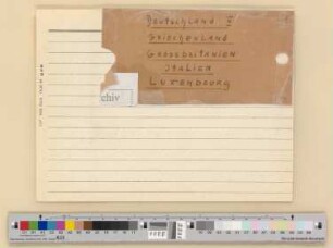 Sog. Restitutionskartei nach Eigentümern: Bd. 3: Restitutionen nach Griechenland, Großbritannien, Italien, Luxemburg