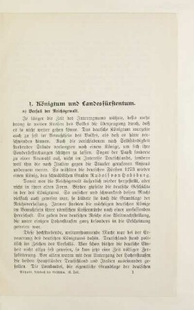 1. Königtum und Landesfürstentum