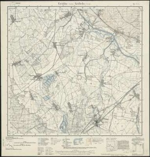Meßtischblatt 8.(2614) : Gröditz (Sächs.) - Kröbeln (Preuß.), 1926 : Gröditz (Sächs.) - Kröbeln (Preuß.). - Umdr.-Ausg., aufgen. 1903, hrsg. 1905, bericht. 1923. - 1:25000. - Leipzig, 1926. - 1 Kt.