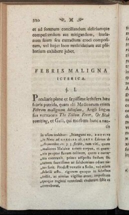 Febris Maligna Icterica.