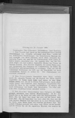 Sitzung am 14. Januar 1896.