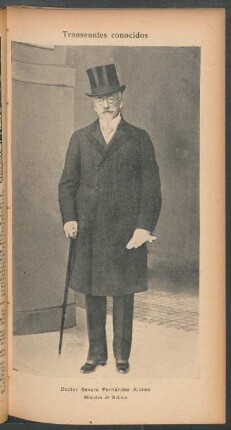 Doctor Severo Fernández Alonso, ministro de Bolivia - [Retrato] : Transeúntes conocidos